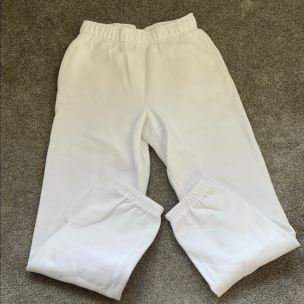 TNA White Cozy Fleece Joggers